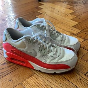 Nike Air Max sneakers white / red - size 9